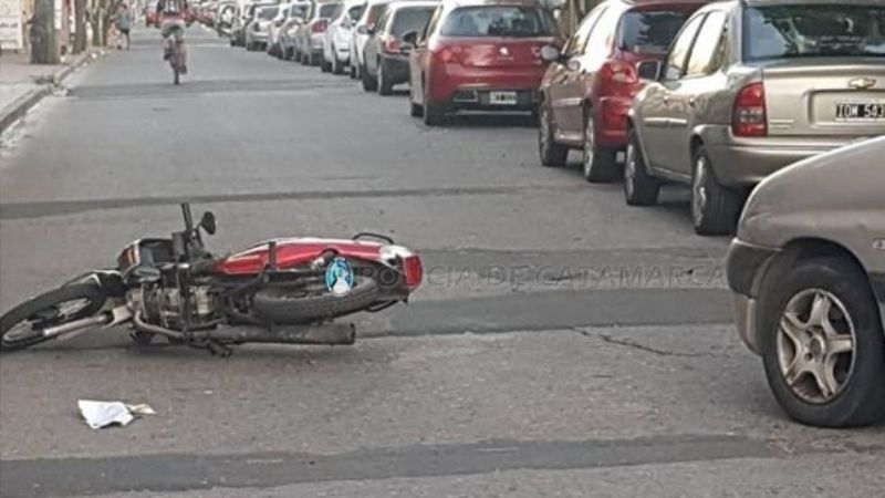 Motociclista lesionada