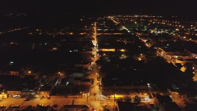 Inició la obra de reconversión a led el microcentro de Santa María