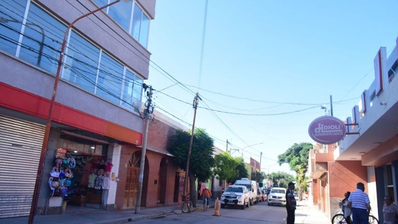 Inició la obra de reconversión a led el microcentro de Santa María