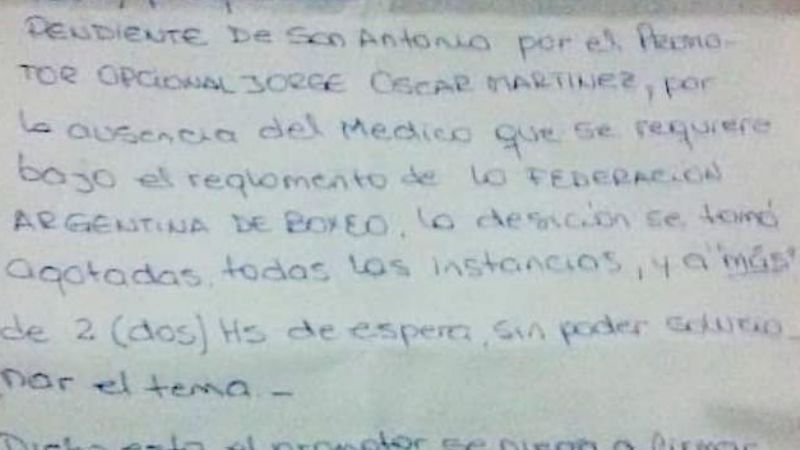 Bochorno en el boxeo, suspendido por falta de médico