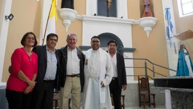 Corpacci participó del acto de inauguración de la refacción de la Iglesia de Ancasti
