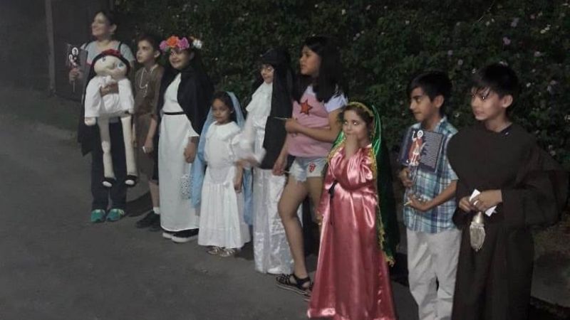 Celebración de todos los Santos con los niños en Villa Dolores y Santa Rosa