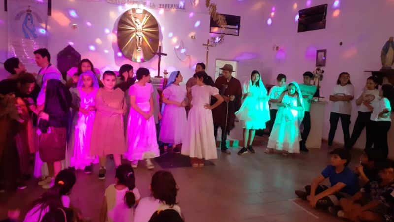 Celebración de todos los Santos con los niños en Villa Dolores y Santa Rosa