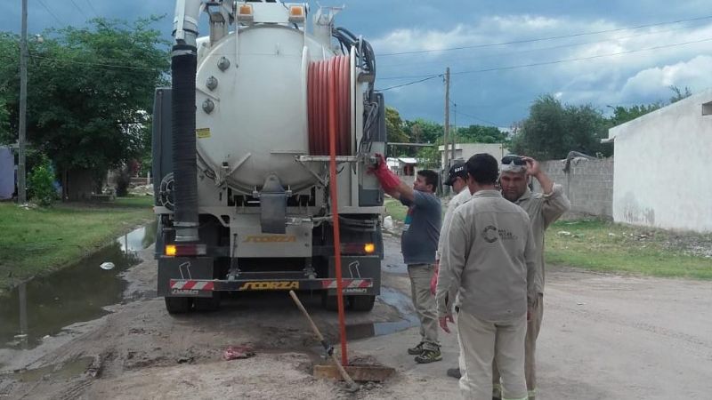 Solucionaron la perdida de líquido cloacal en un barrio de Recreo