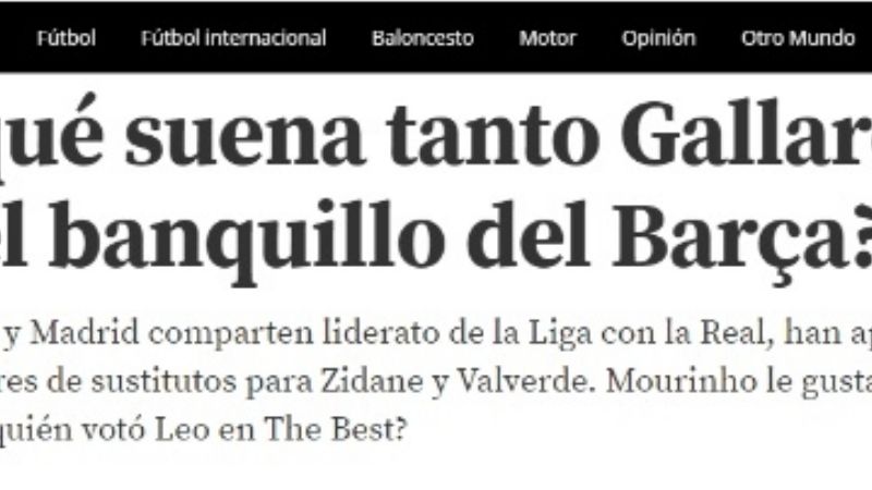 ¿Por qué se habla de Gallardo en Barcelona?