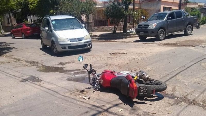 Mujer sufrió heridas en un choque