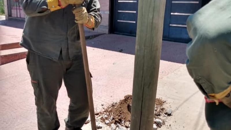 Cambio de postes en malas condiciones