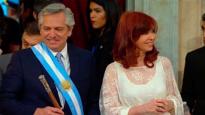 Alberto y Cristina ya son presidente y vice