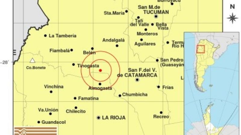 Tarde con temblor cerca de la Capital