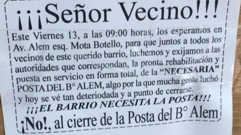 Vecinos en pie de guerra en defensa de una posta