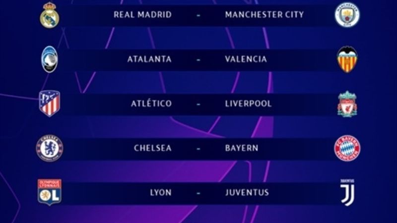 Están las llaves de 8vos. para la Champions 2020