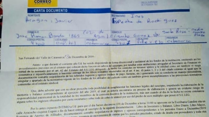 Feroz interna sindical develó tráfico de influencias