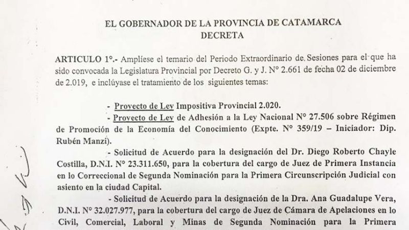 Amplían el temario para sesiones extraordinarias