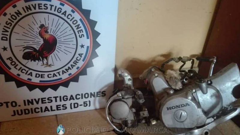 Policías persiguieron a un sospechoso y encontraron un motor robado