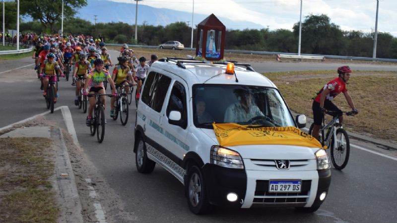 Más de 400 participantes en la bicicleteada en honor a la Virgen del Valle