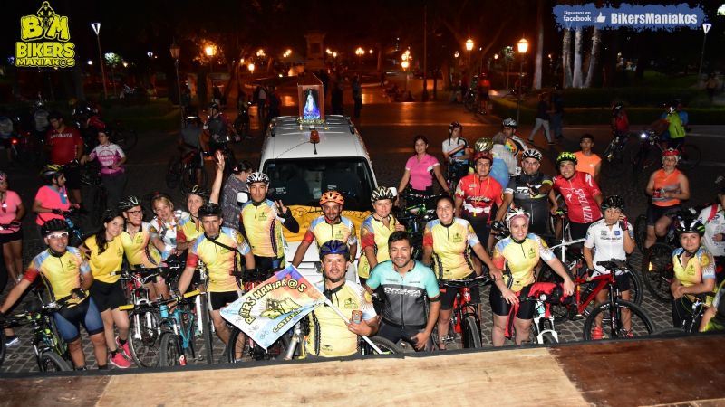 Más de 400 participantes en la bicicleteada en honor a la Virgen del Valle
