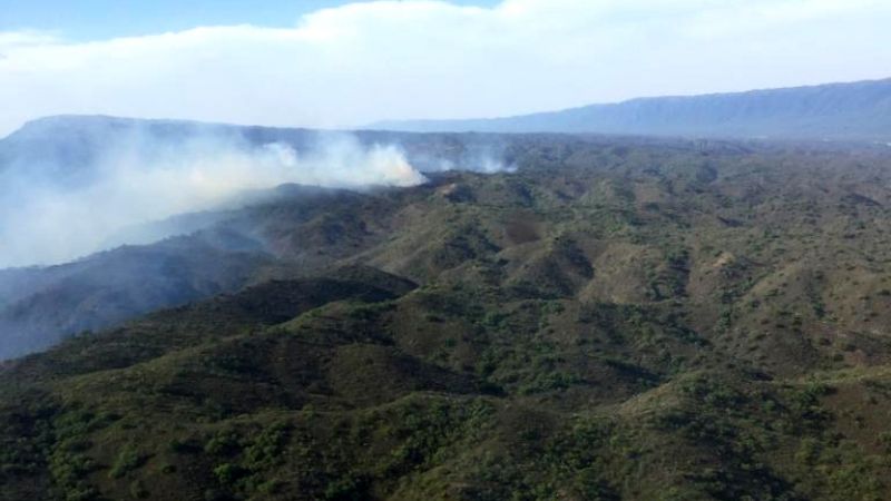 Se encendieron siete incendios en simultáneo