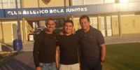 PRIMERA INSPECCIÓN de Cascini y Delgado al predio de Boca, con el hermano de Riquelme.