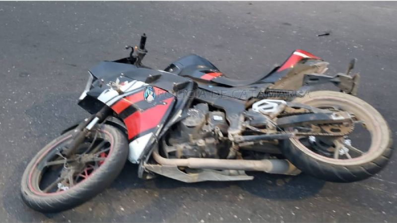 Choque de motos en avenida Belgrano