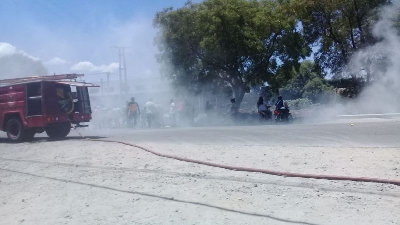 Protesta de contratados en Valle Viejo