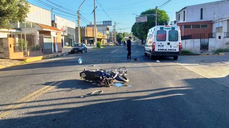 Chocaron una moto y una camioneta