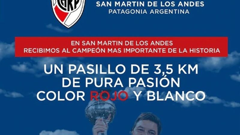 San Martín de los Andes dará original bienvenida a River