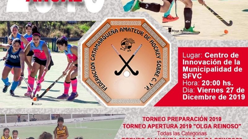 Este viernes, premiación 2019 del Hockey Catamarqueño