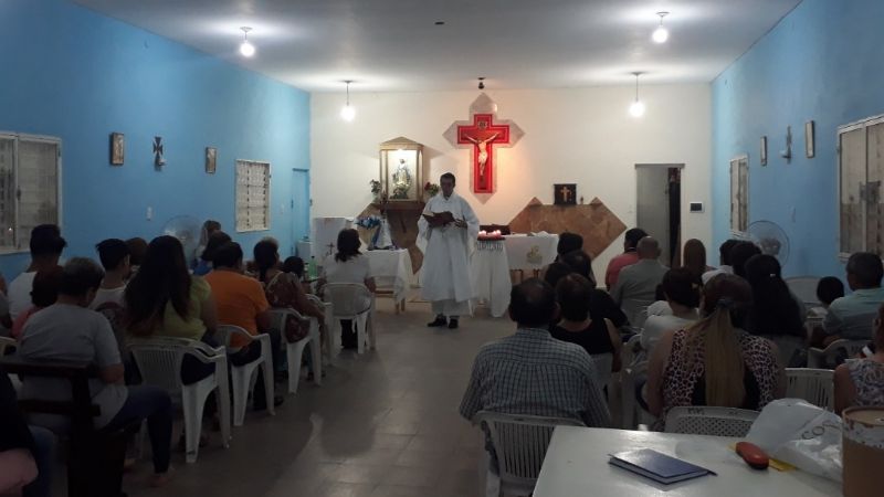 Misa de Nochebuena en el barrio Luis Franco