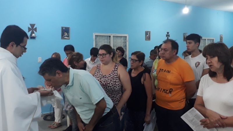 Misa de Nochebuena en el barrio Luis Franco