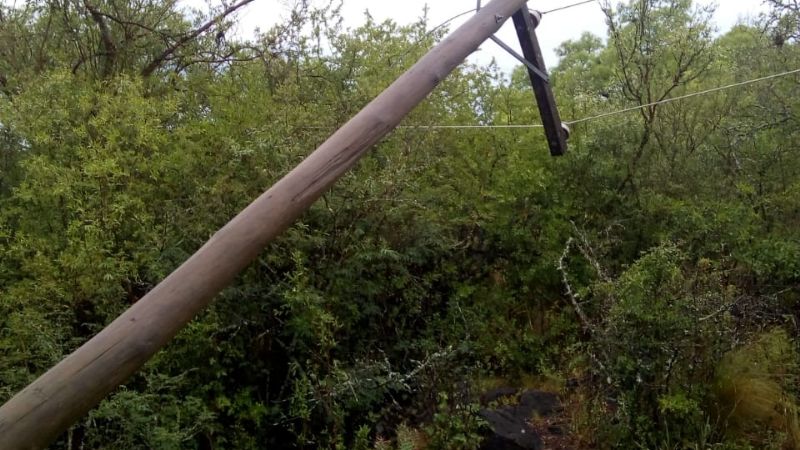 La tormenta generó inconvenientes de energía eléctrica