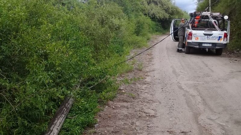 La tormenta generó inconvenientes de energía eléctrica