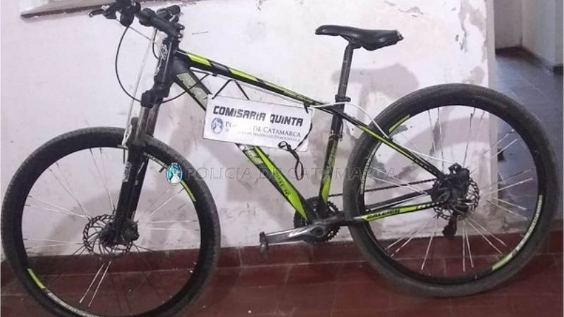 Secuestran una bicicleta y aprehenden a un joven sospechado de un ilícito