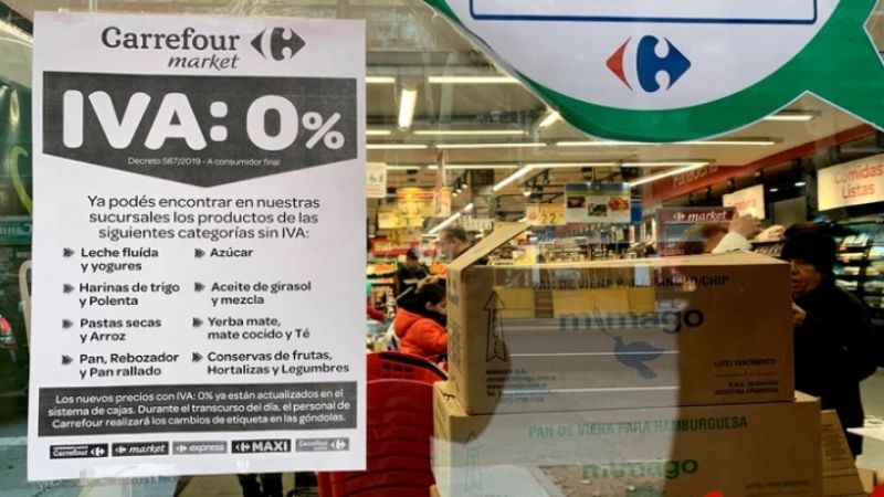 Fin del IVA 0% en alimentos: las empresas no podrán subir los precios más del 7%