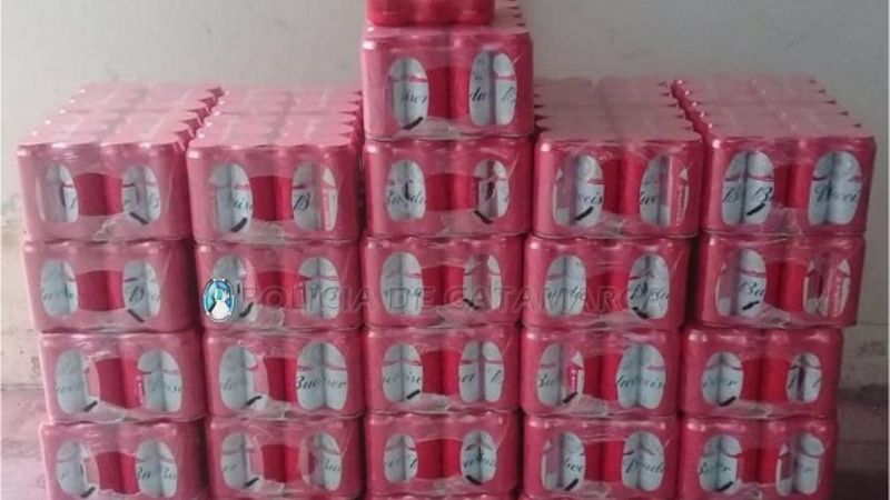 Le retienen 105 fardos de cerveza