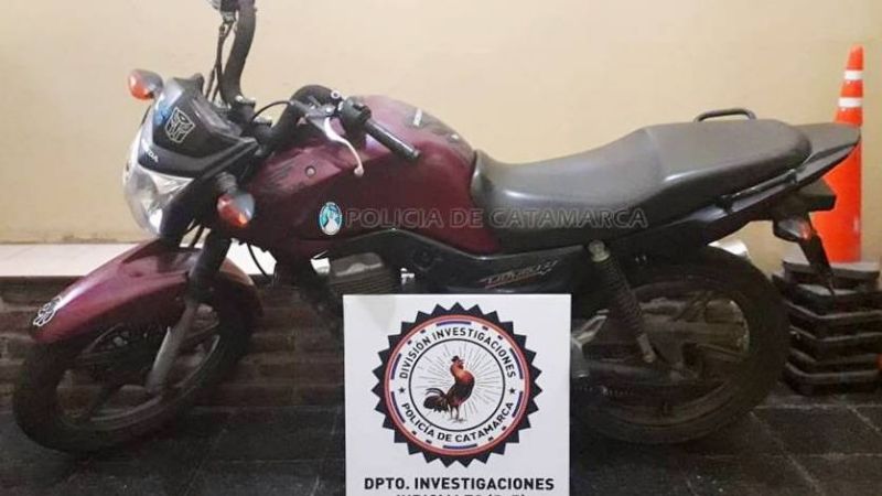 Recuperan una moto robada el mes pasado