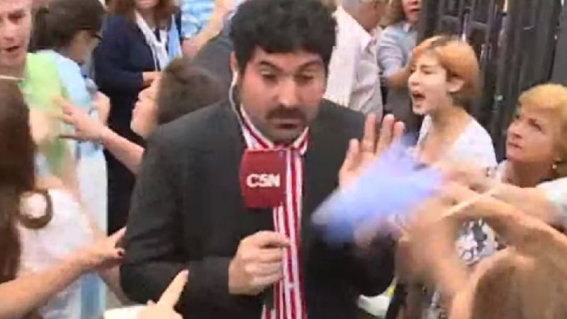 Periodista de C5N agredido en el acto de Macri