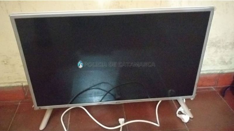 Recuperan un televisor robado y aprehenden a un hombre