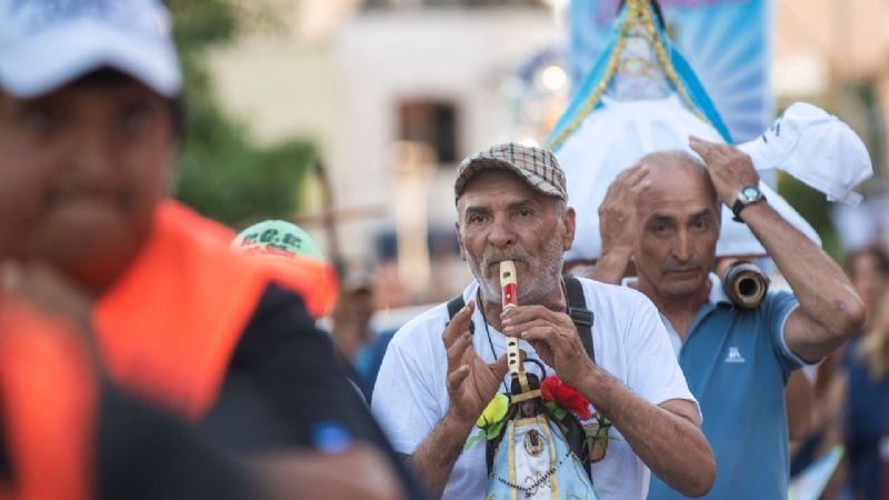 Lucía participó de la procesión de la Virgen del Valle