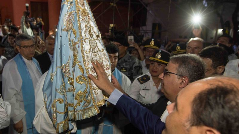 Lucía participó de la procesión de la Virgen del Valle