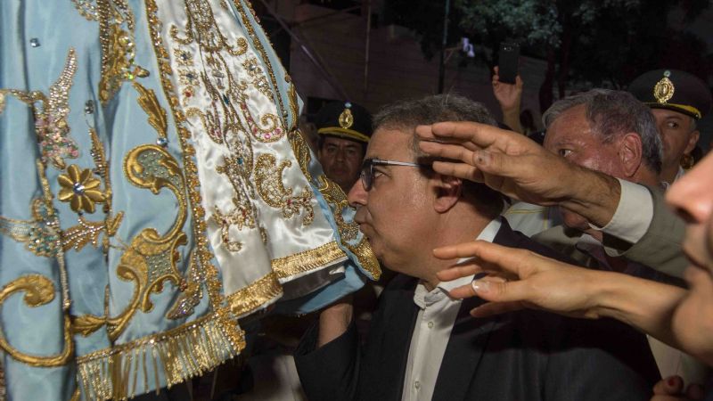 Lucía participó de la procesión de la Virgen del Valle