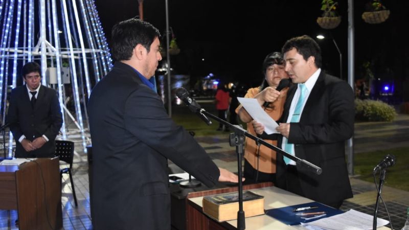 Nóblega asumió su histórico segundo mandato al frente del municipio