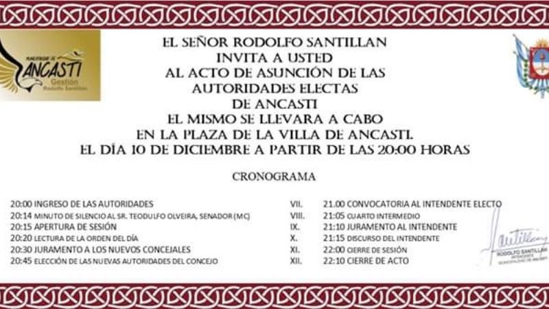 Santillán, por un nuevo período en Ancasti