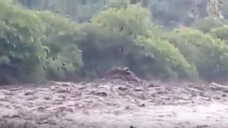 Así llegaba la creciente al Río San Jerónimo en Chumbicha