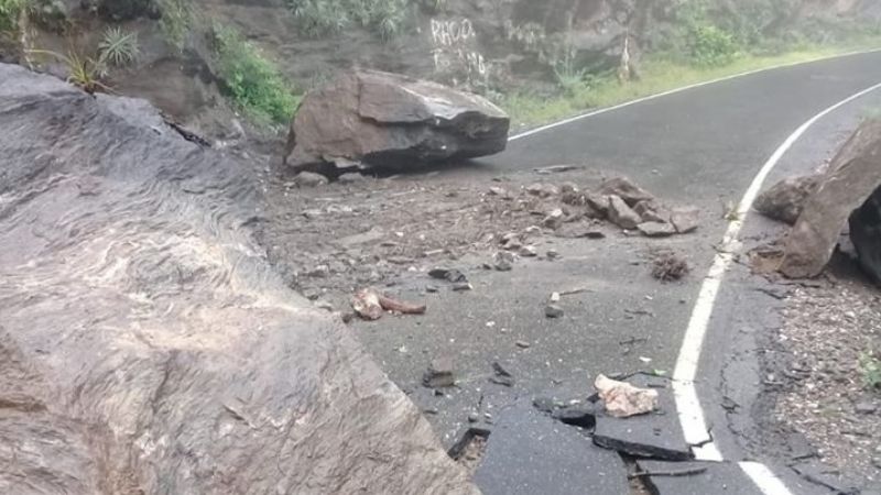 Se reestable el transito en la Cuesta Los Ángeles