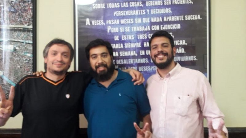 Castro de "La Cámpora" local con Máximo y Larroque