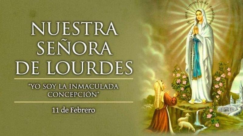 Procesión y misa en honor a la Virgen de Lourdes