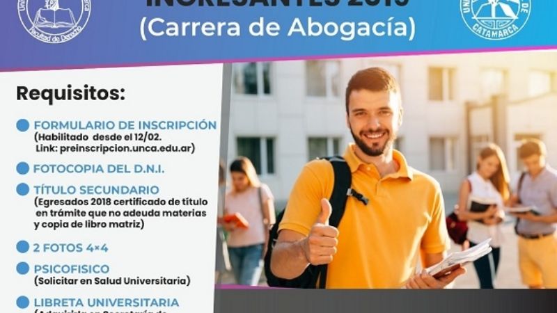 Inscripciones en Abogacía