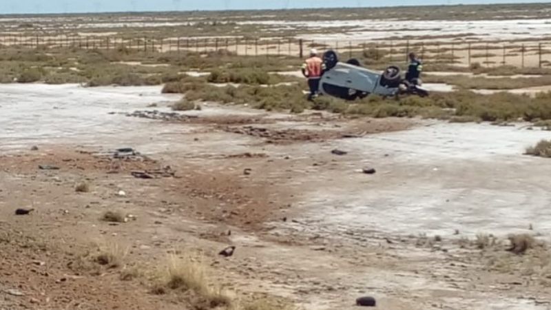 Volcó un auto en Las Salinas