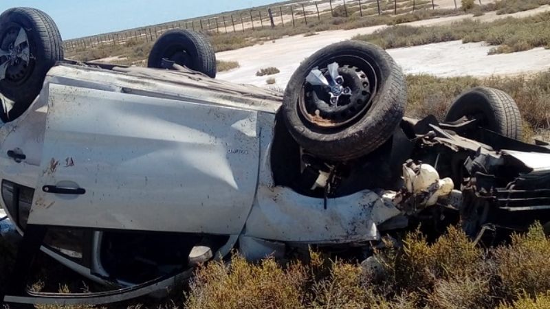 Volcó un auto en Las Salinas
