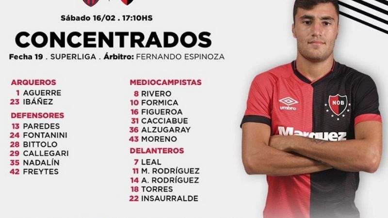 Moreno, con Newells al Nuevo Gasómetro